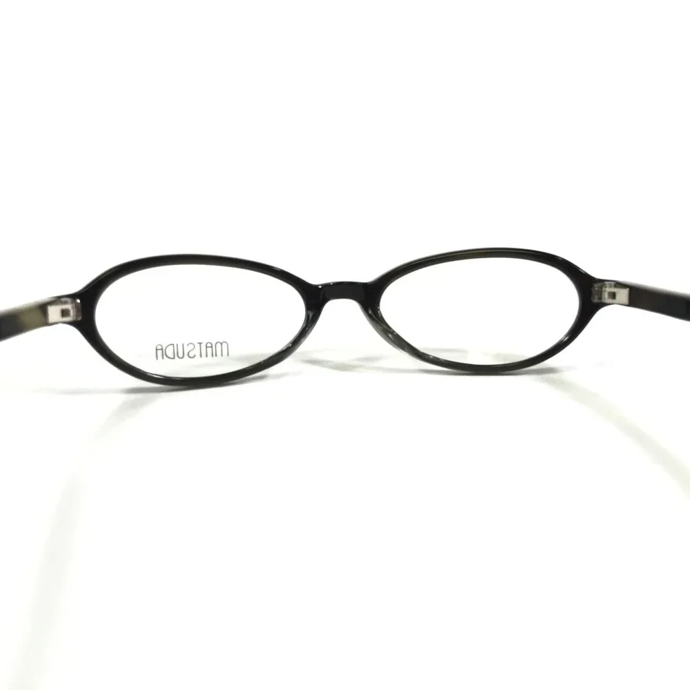 Matsuda Eyeglasses Frames 10321 BR/IG Brown Green Oval Horn Rim 48-16-138